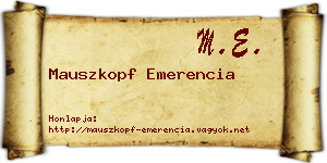 Mauszkopf Emerencia névjegykártya